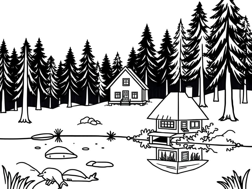 Preview of House in the forest by the lake