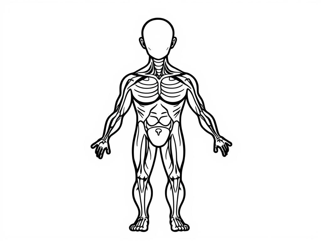 Human Body Anatomy Coloring Page