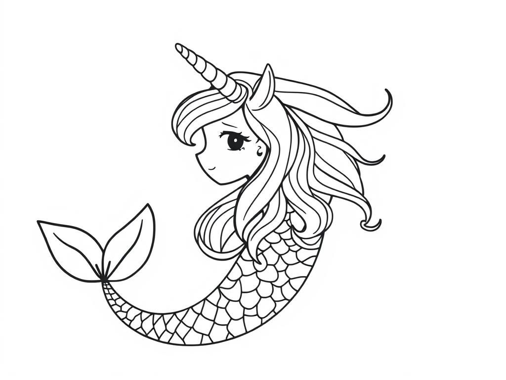 Mermaid Coloring Page