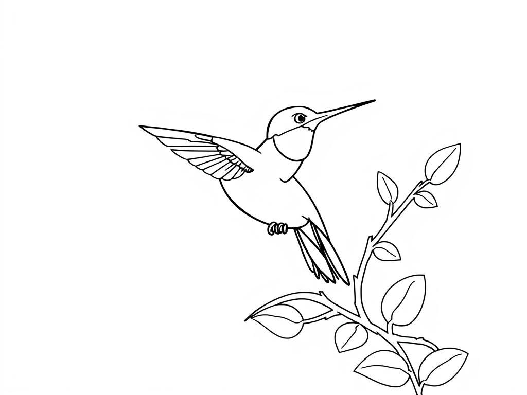 Hummingbird Coloring Page
