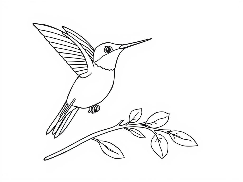 Hummingbird Coloring Page