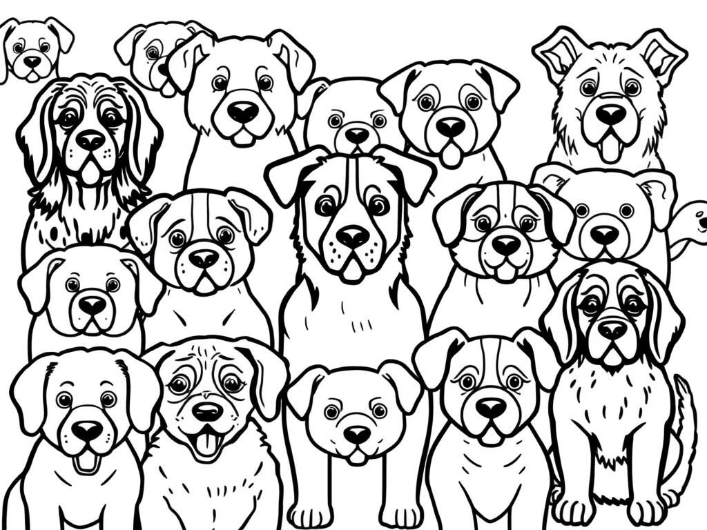 Hundreds of different kinds of dogs