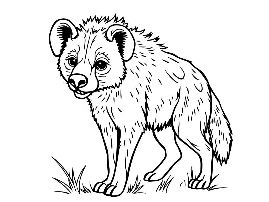 hyena - Free Printable Coloring Page