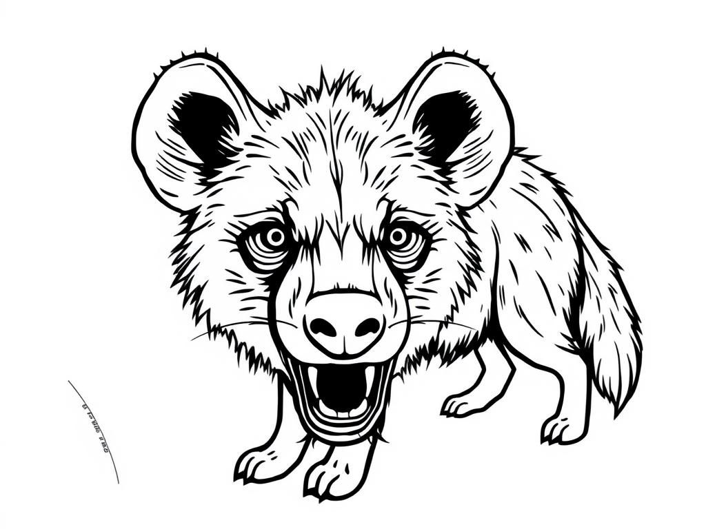 hyena - Free Printable Coloring Page