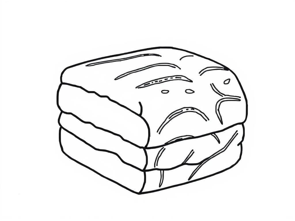 Sad Sandwich Coloring Page