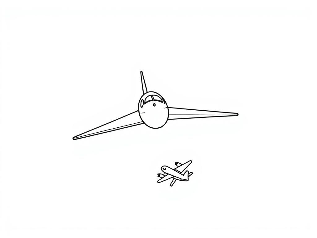 In an Ipad screen, generate: A airplane shooting an array of lasers through the front of the ship towards another airplane smaller than the airplane shooting lasers