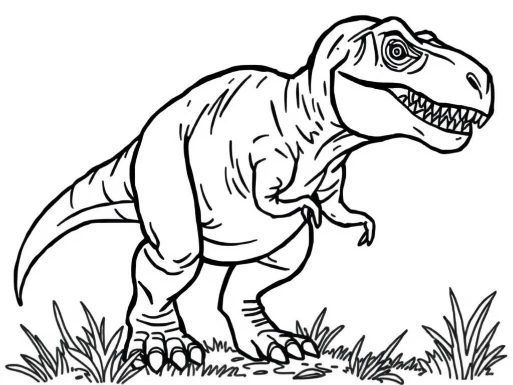 indominous rex realistic - Free Printable Coloring Page