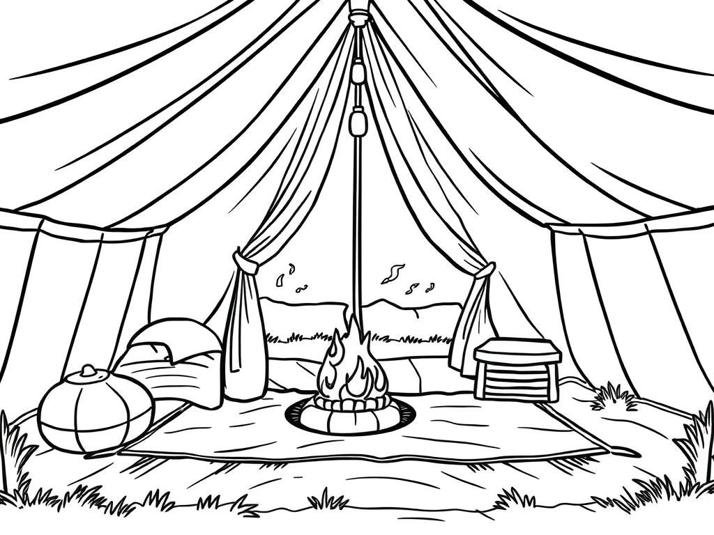 Preview of Inside a cozy glamping tent