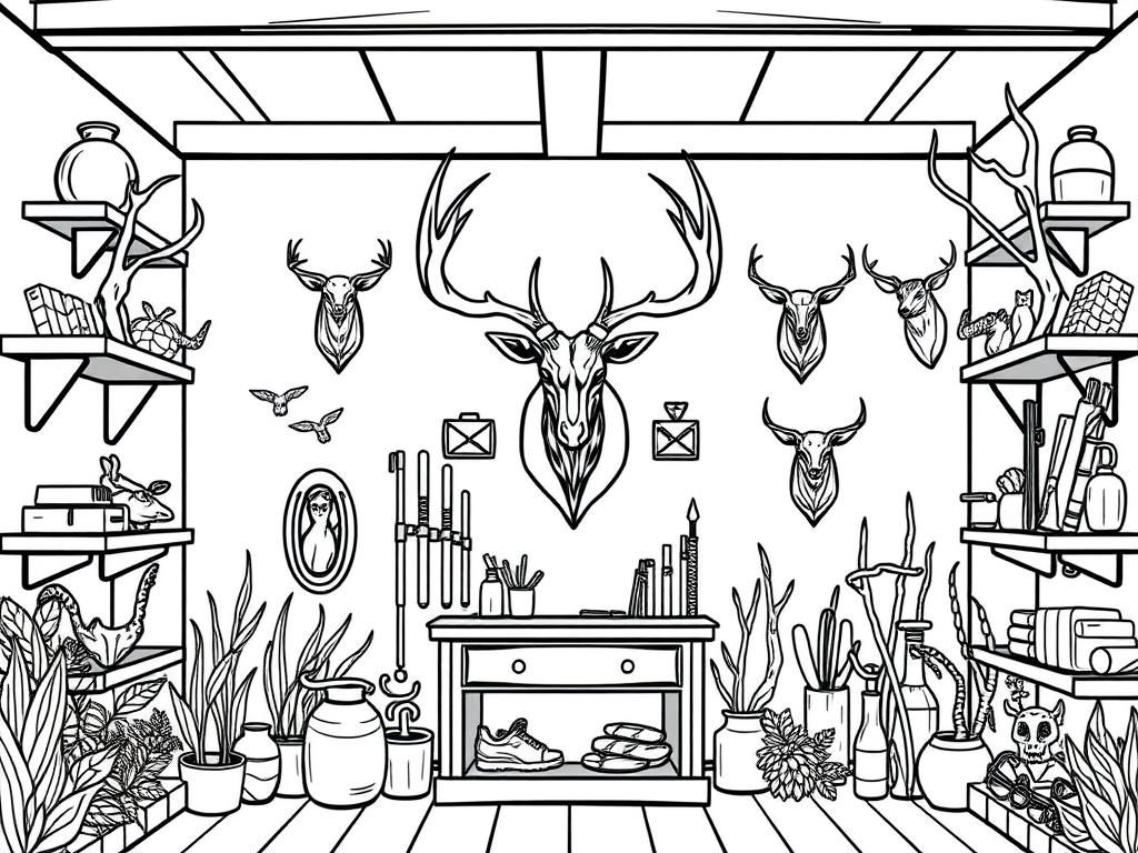 Preview of Inside a hunting trophy display room