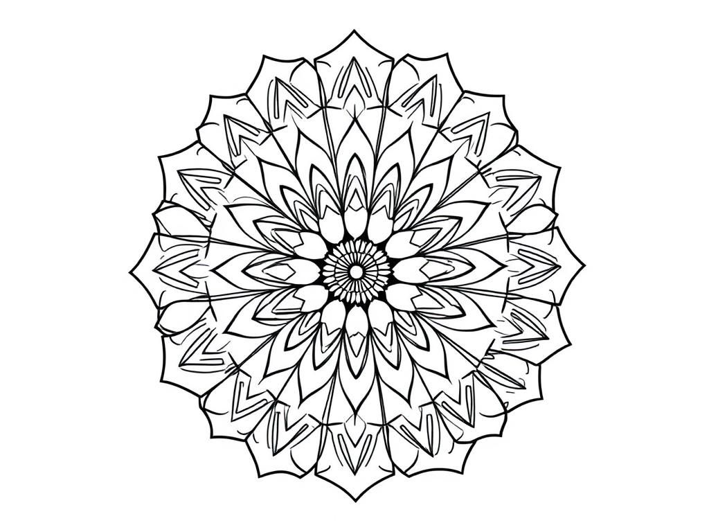 intricate mandala of geometric shapes