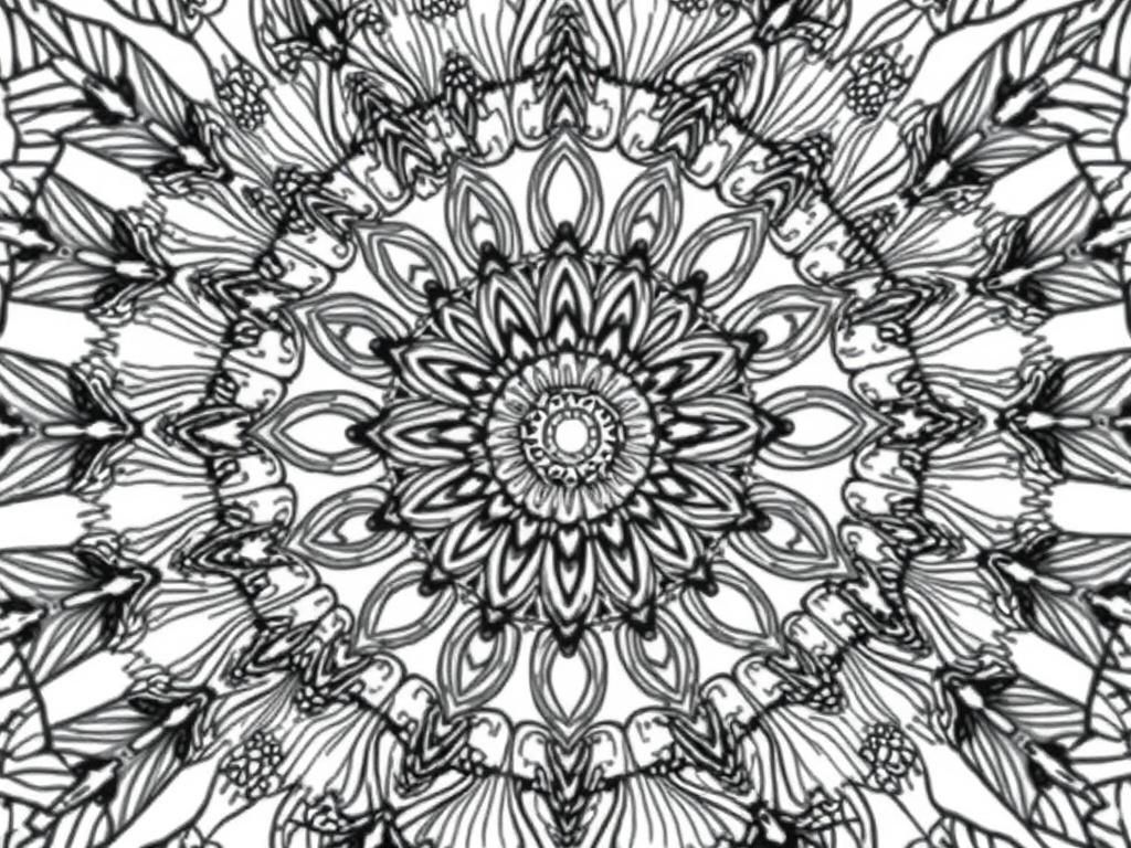 Floral Mandala Coloring Page - Relax and Unwind