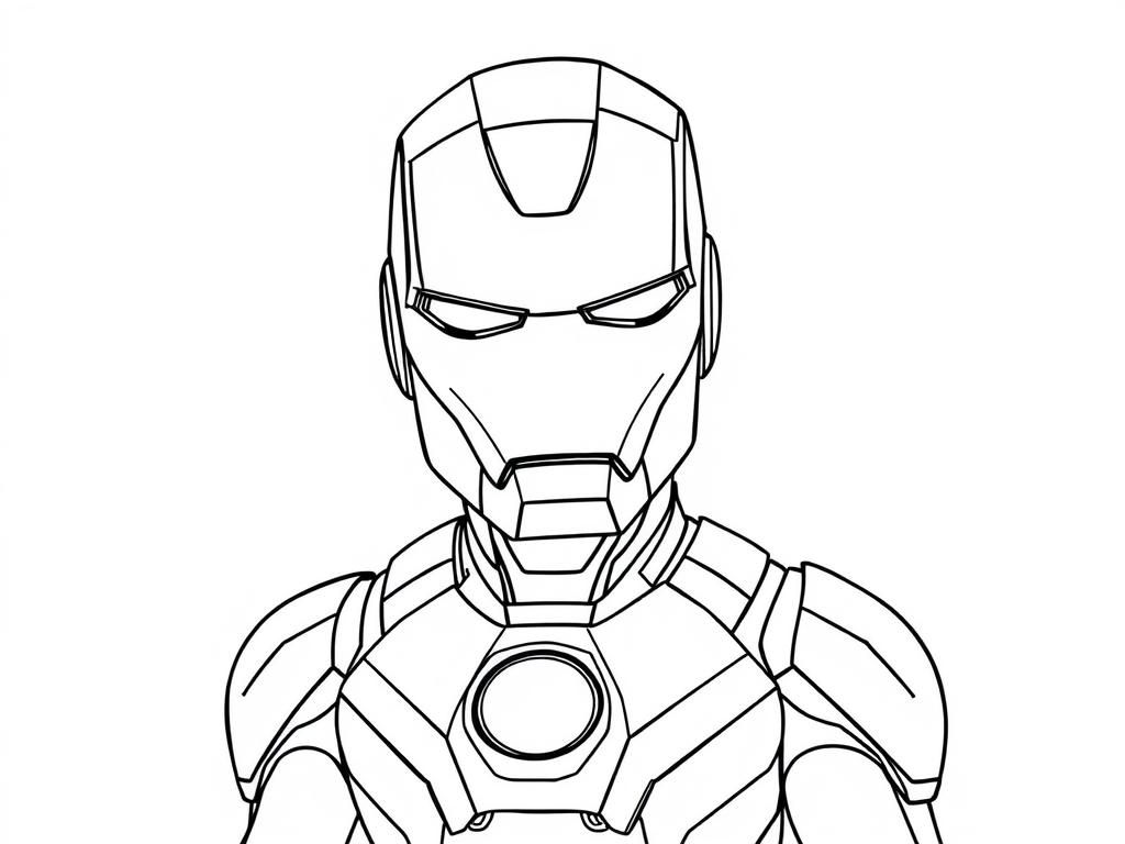 Iron Man Superhero Coloring Page