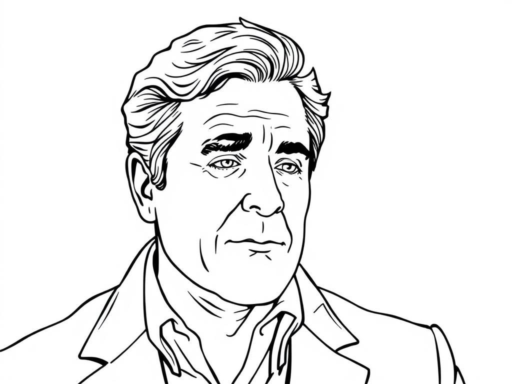 Portrait of a Man Coloring Page