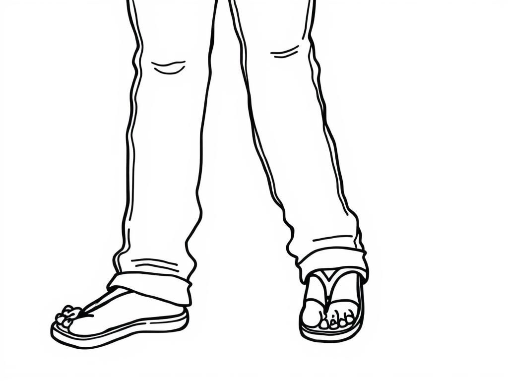 Jeans with the flip flops