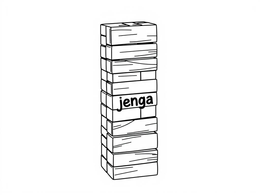 Preview of Jenga Block with word "jenga"