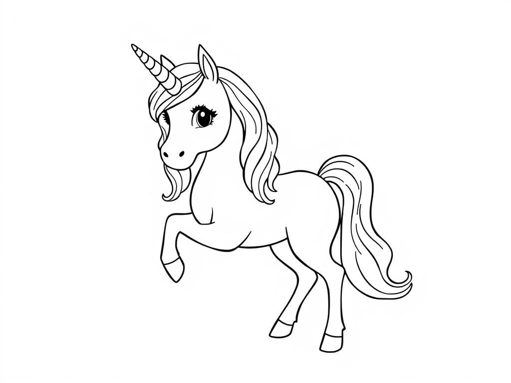 Unicorn Coloring Page