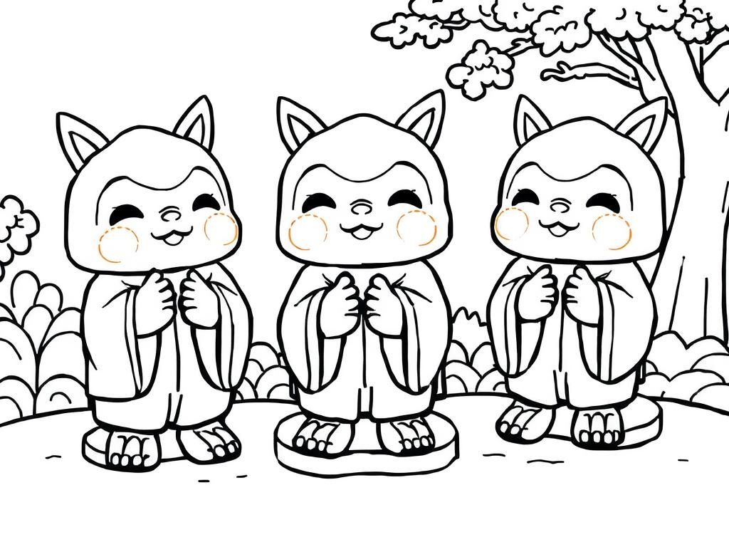 Cartoon Animal Coloring Page