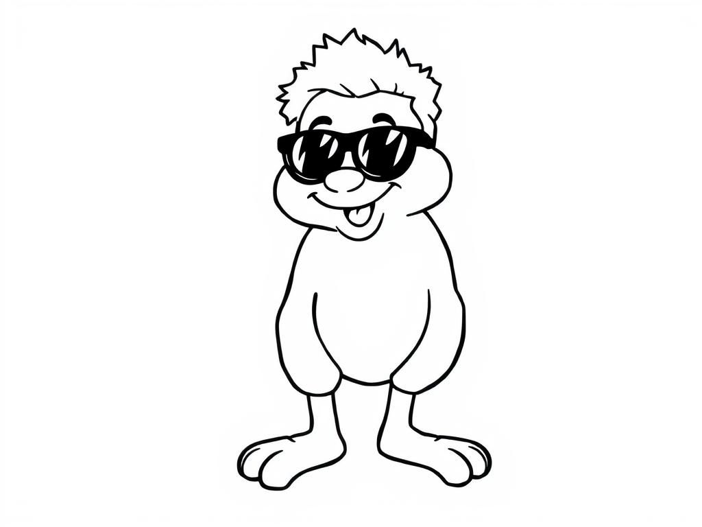 Cartoon Bear Coloring Page