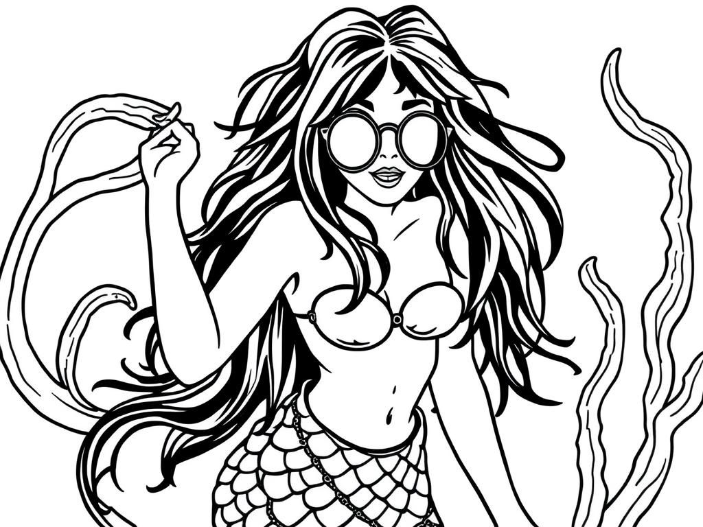 Mermaid Coloring Page