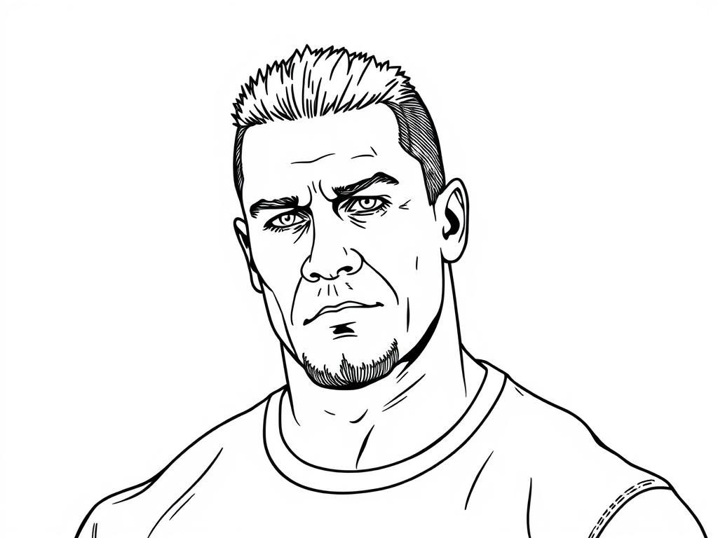 Kleurplaat portret volwassen man