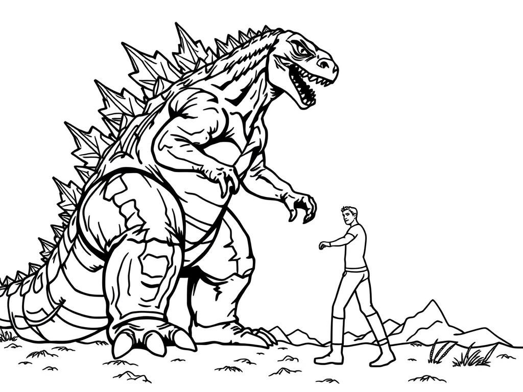 Godzilla Coloring Page