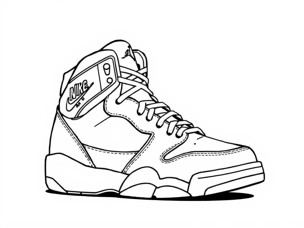 Sneaker Coloring Page