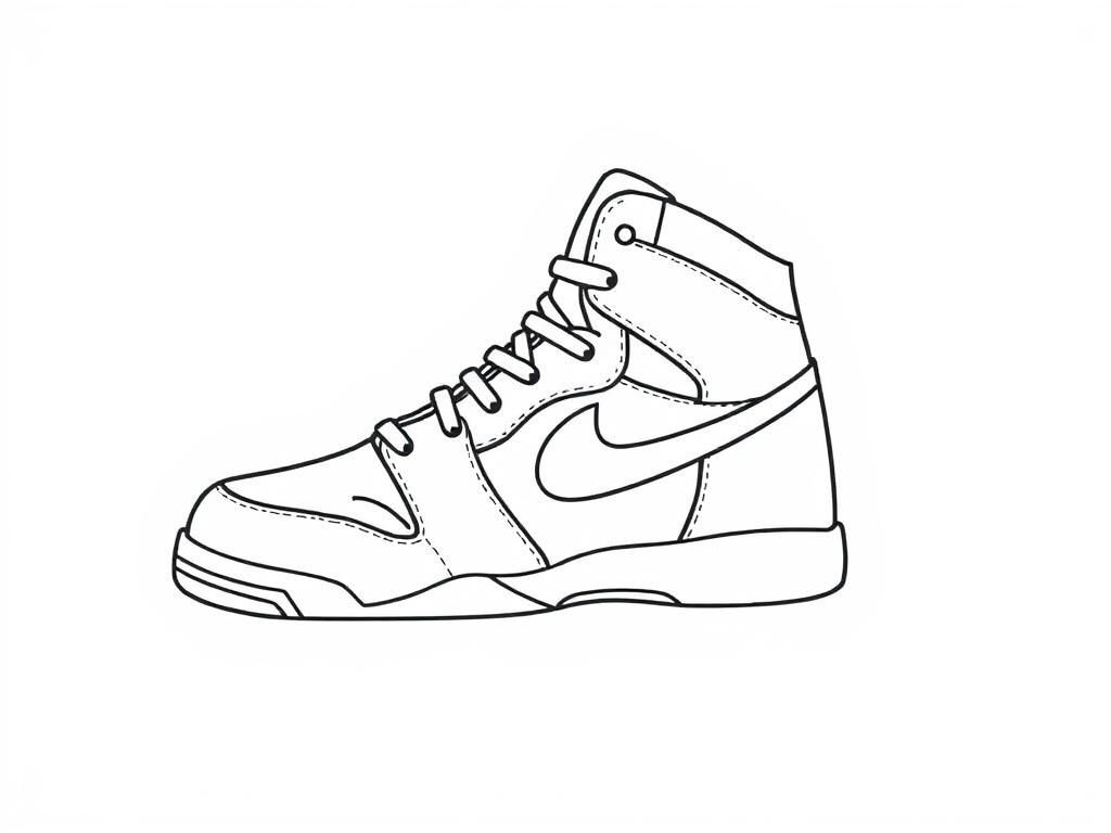 Sneaker Coloring Page