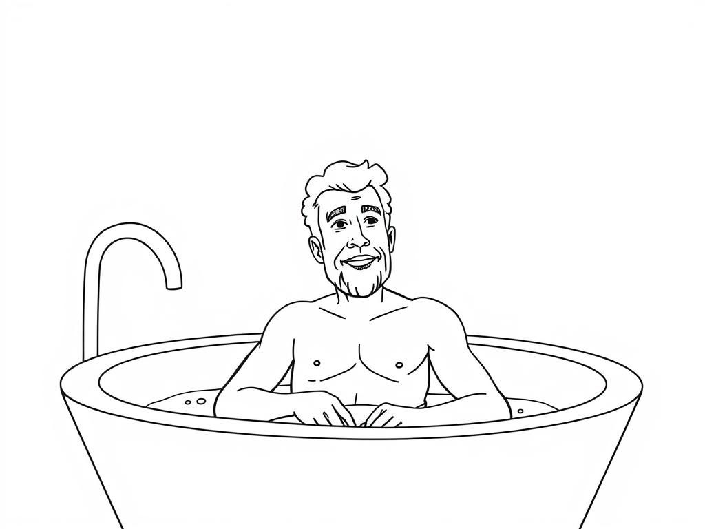 Juan Carlos king of Spain bathing