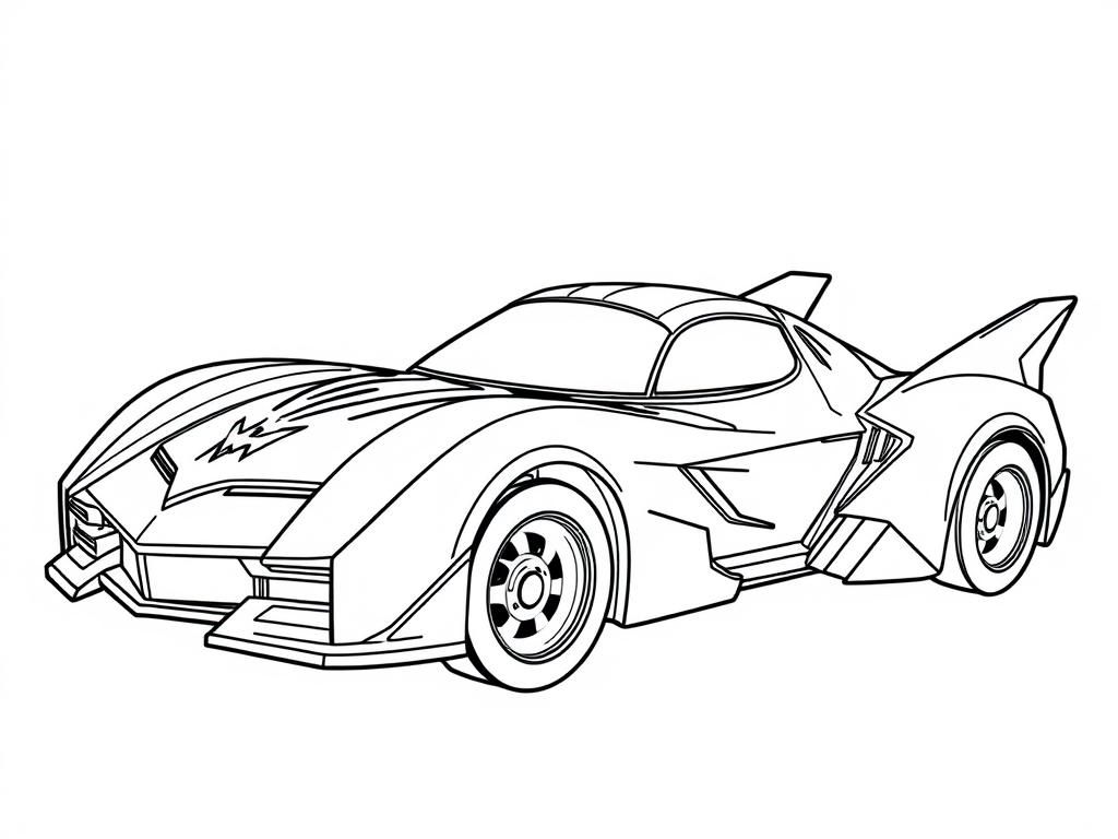 Futuristic Sports Car Coloring Page