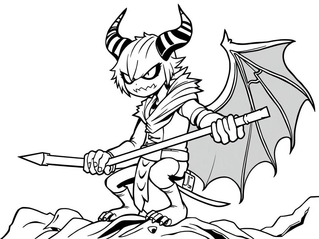 Black and White Dragon Coloring Page