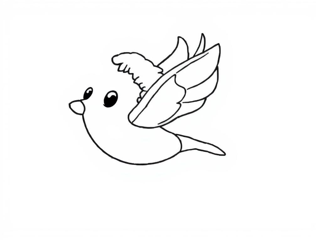 Flying Bird Coloring Page