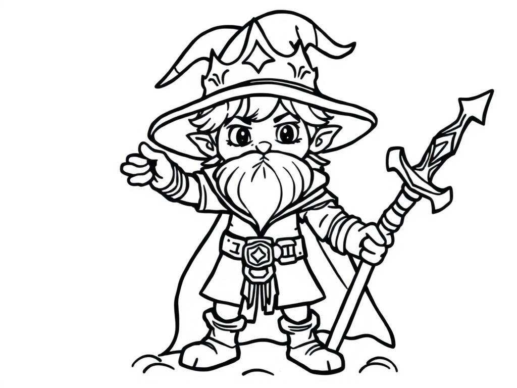 Wizard Coloring Page for Kids