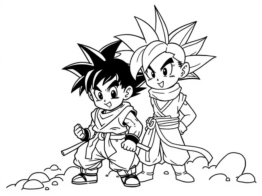 Dragon Ball Z Characters Coloring Page