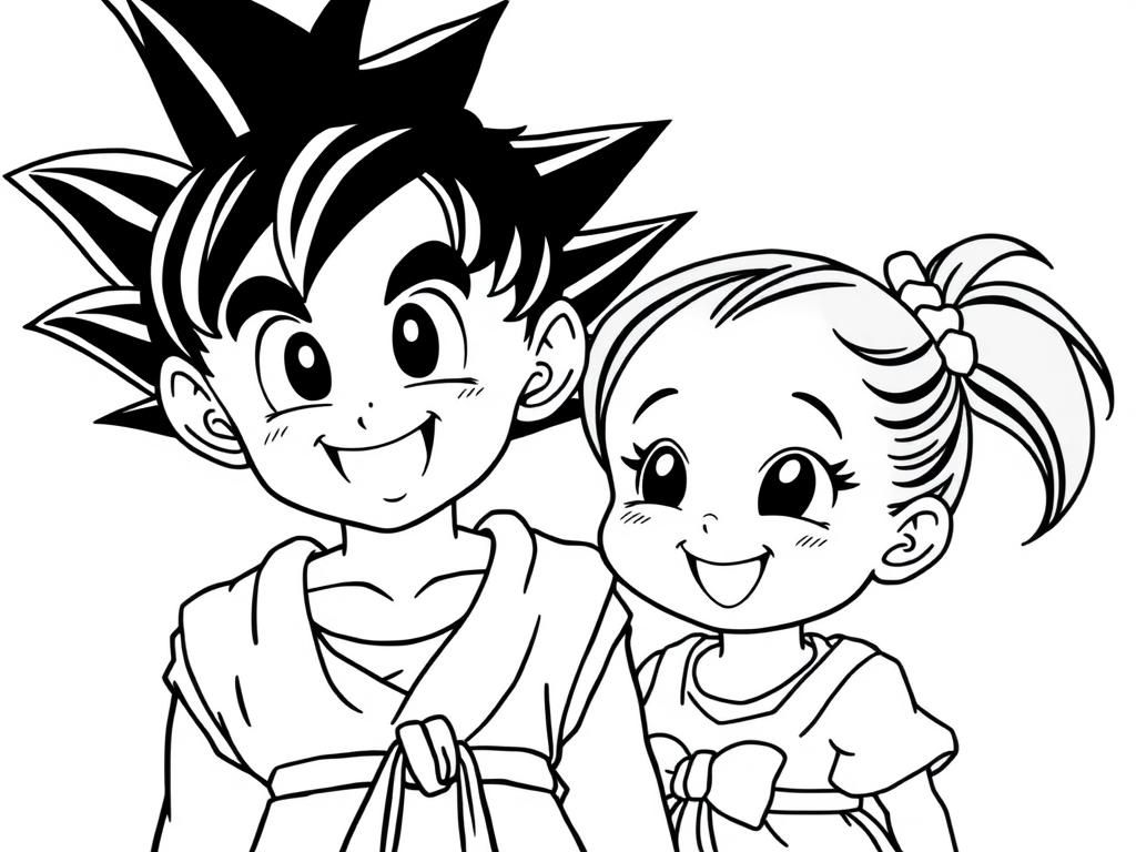 Boy And Girl Coloring Page