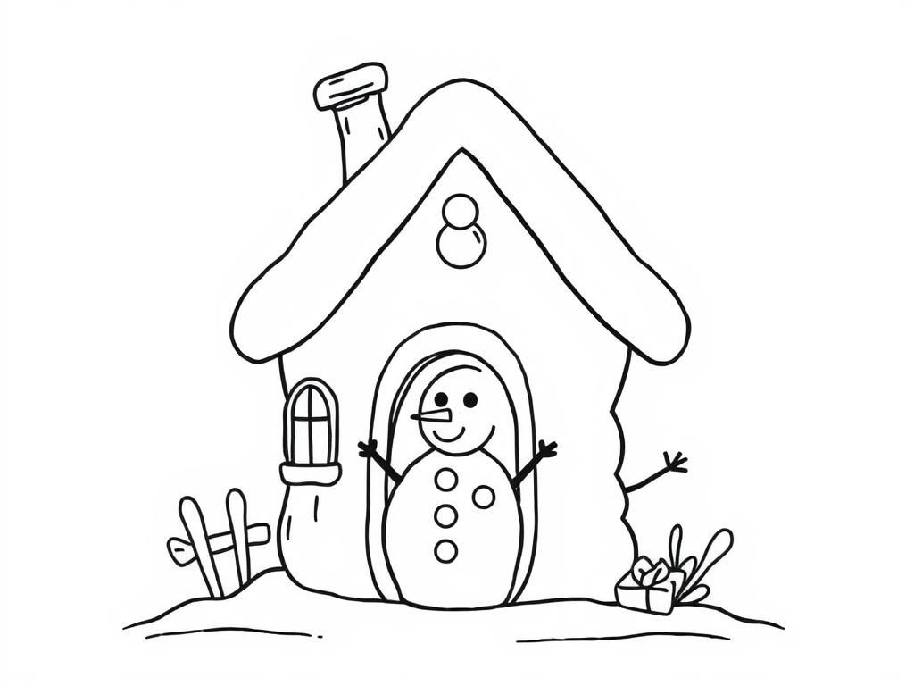 Snowman Coloring Page