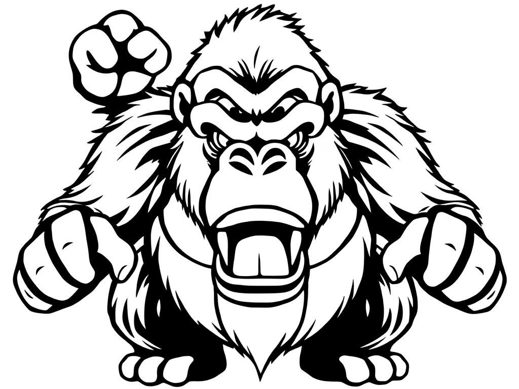Gorilla Coloring Page: Unleash Your Creativity!