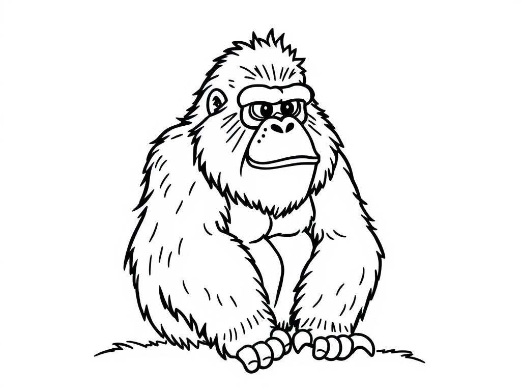 Gorilla Coloring Page