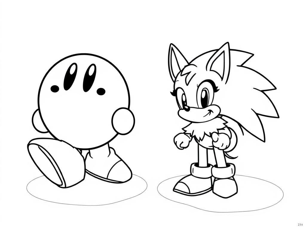 Preview of kirby and sonic the hedgehog and eevee