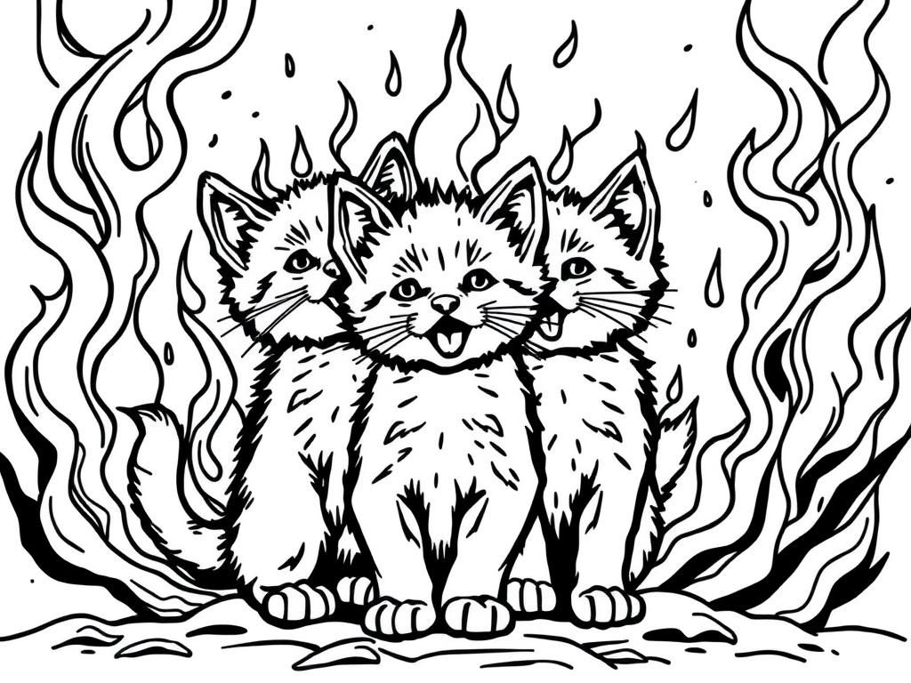 kittens bursting into flame