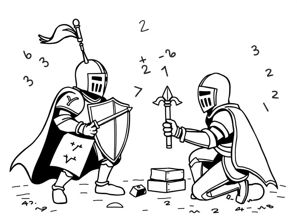 Preview of Knights playing during a math lesson