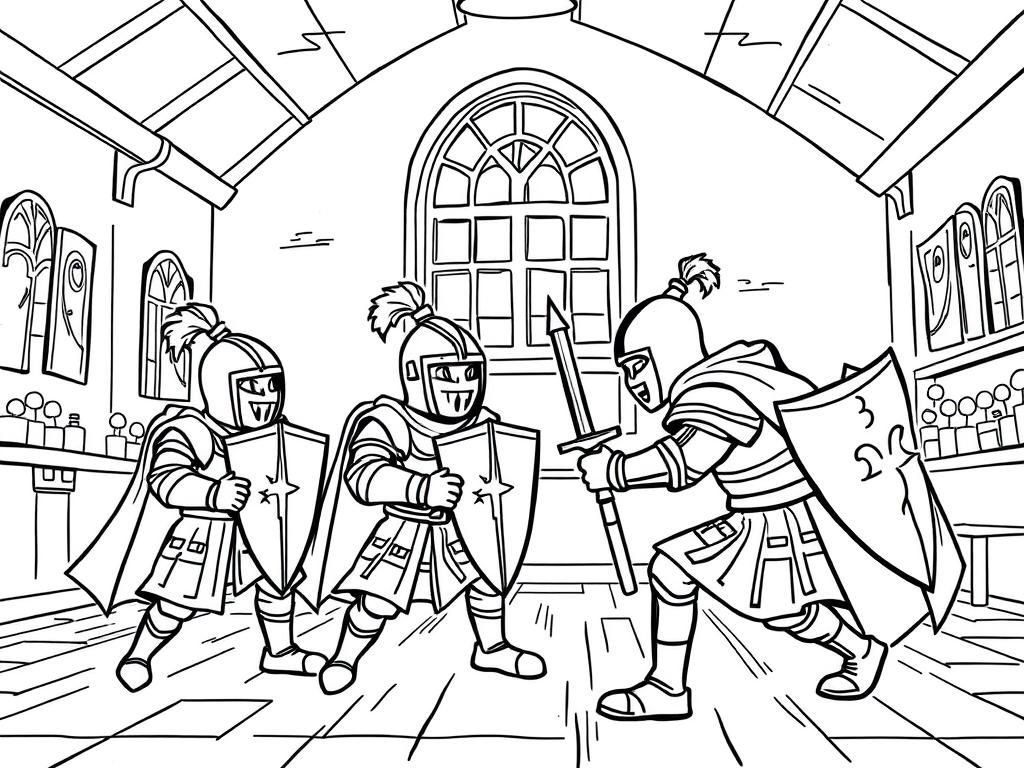 Preview of Knights playing in a school