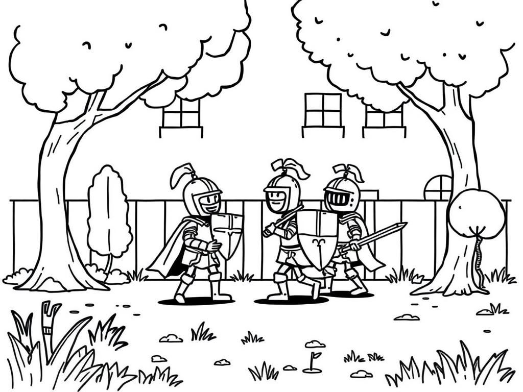 Preview of Knights playing in the schoolyard