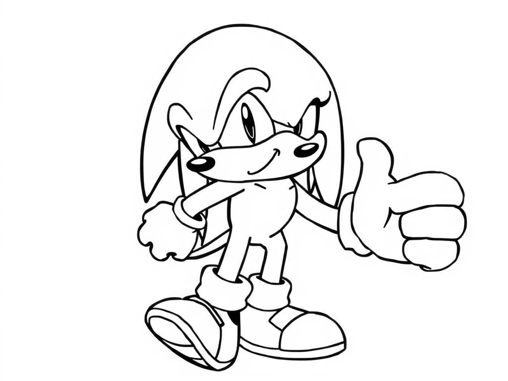 Cartoon Hedgehog Thumbs Up Coloring Page