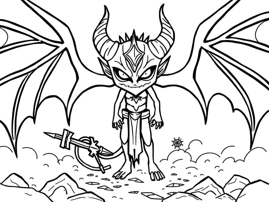 Demon Warrior Coloring Page