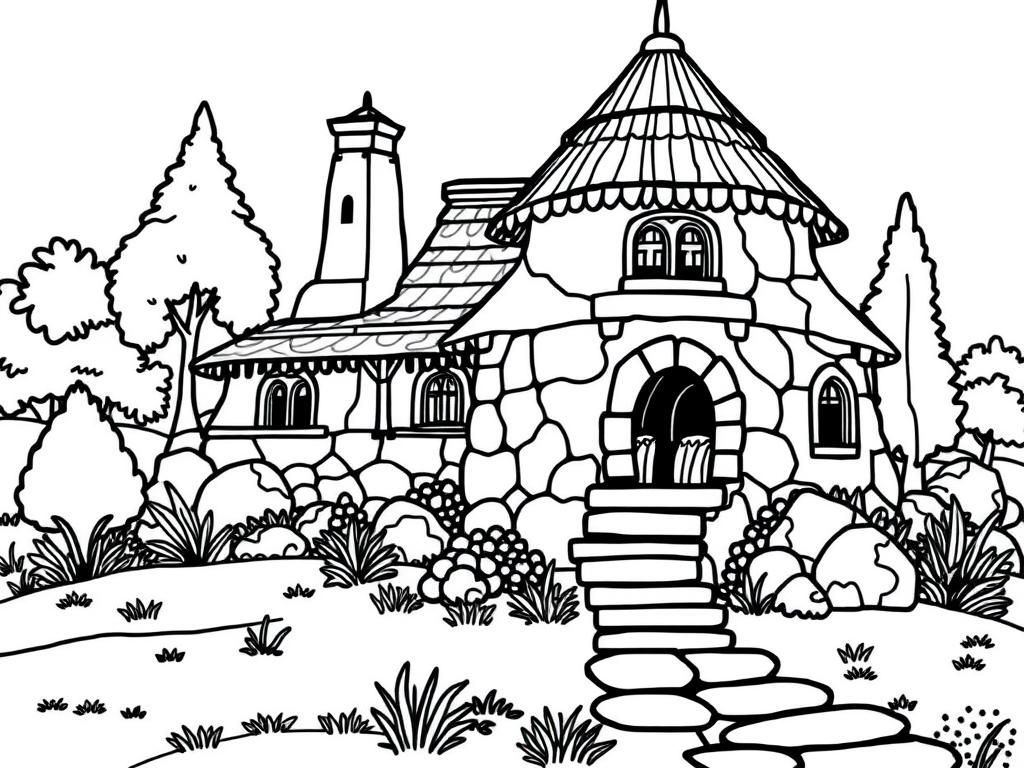 House Coloring Page