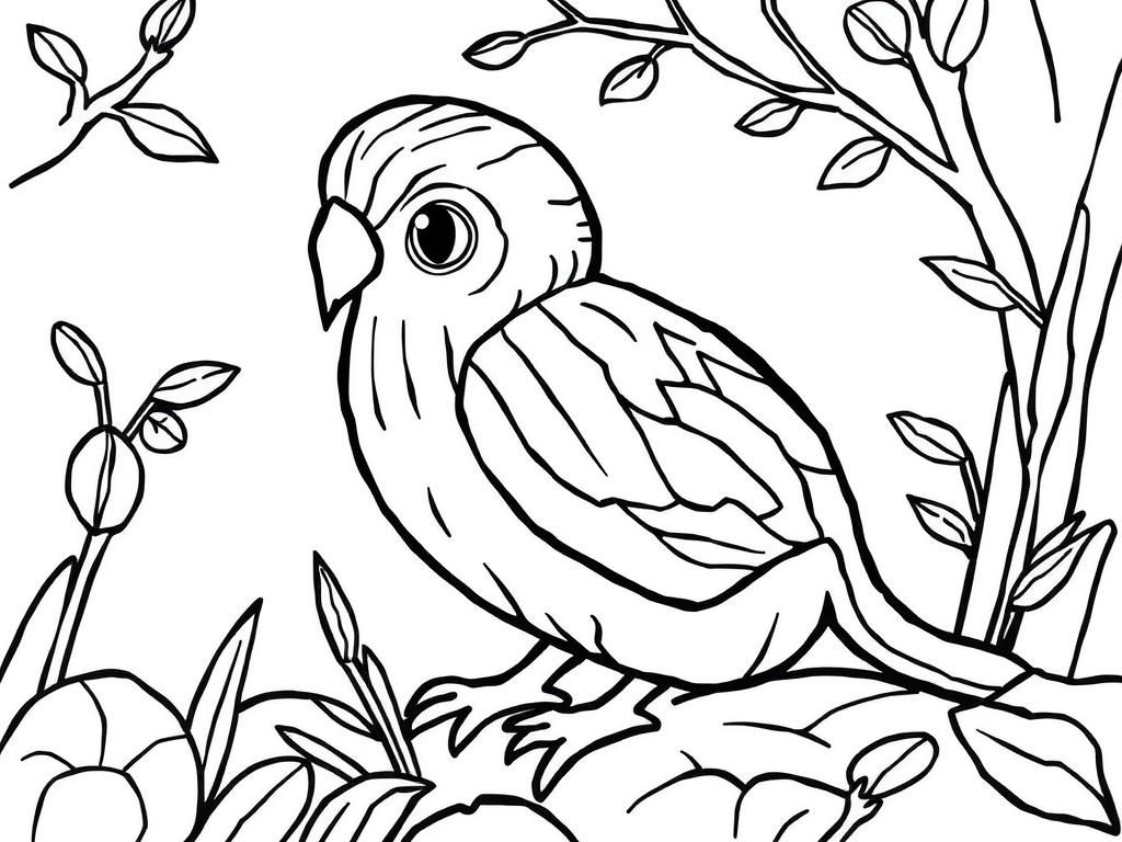 Bird Coloring Page - Fun and Easy to Color