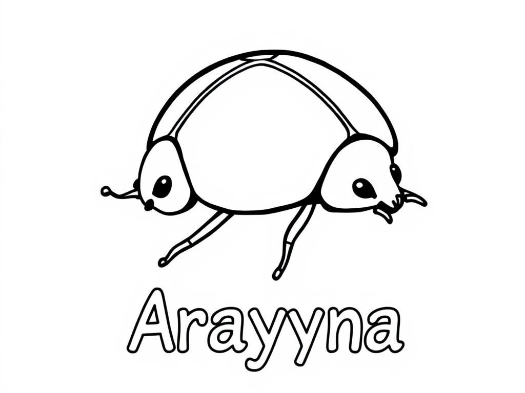 Preview of Lady bug with Arayna written below it