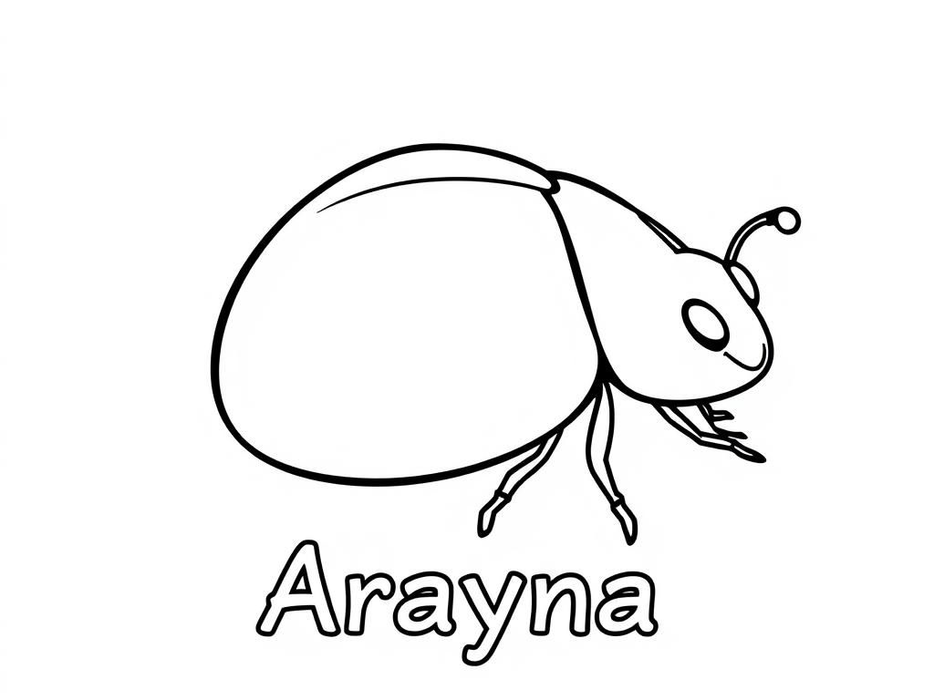 Preview of Lady bug with Arayna written below it