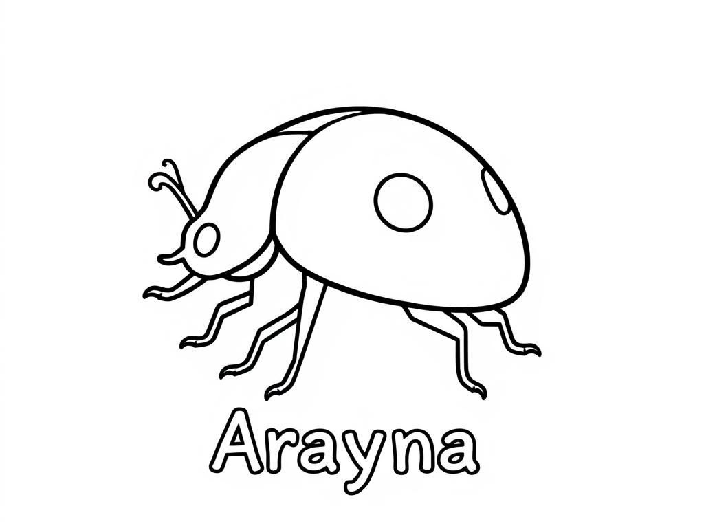 Coloring Page of a Bug-like Creature