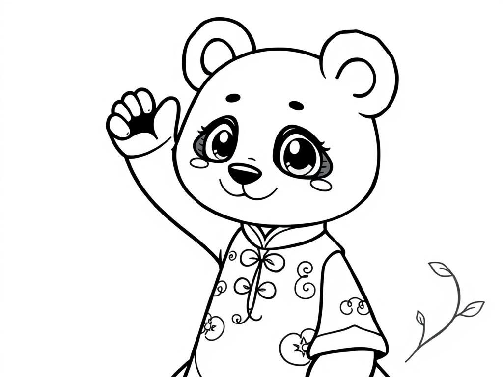 Preview of lady panda with a chinese dress